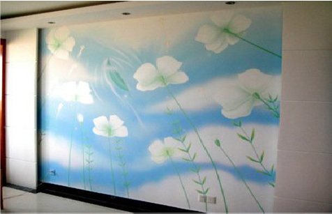 德江画墙绘怎么画好白云的蓬松感？