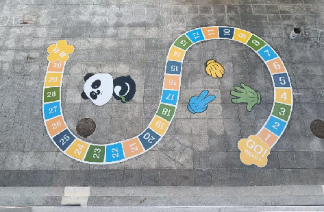 德江地面游戏彩绘