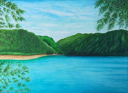 德江在墙绘中，如何绘画绿水青山？