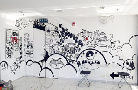 德江手绘墙并非传统涂鸦。